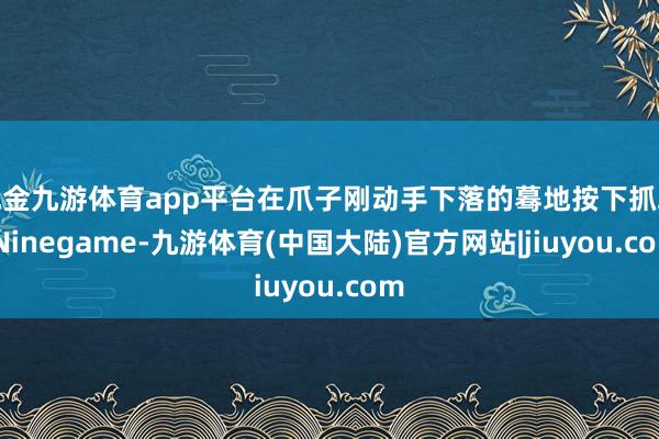 现金九游体育app平台在爪子刚动手下落的蓦地按下抓取-Ninegame-九游体育(中国大陆)官方网站|jiuyou.com